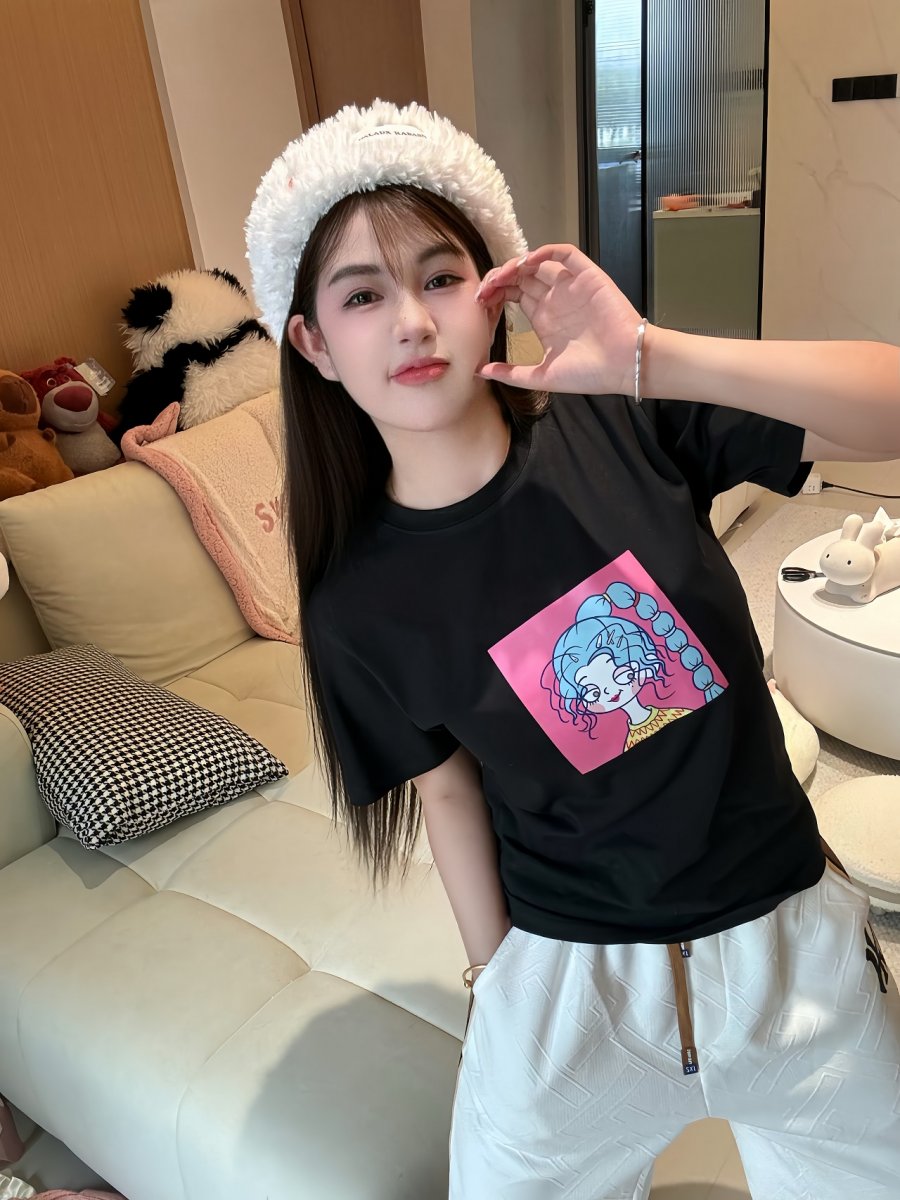 十三白头像#147黑色纯棉T恤