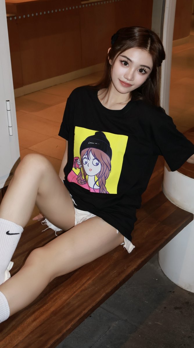 十三白头像#174黑色纯棉T恤