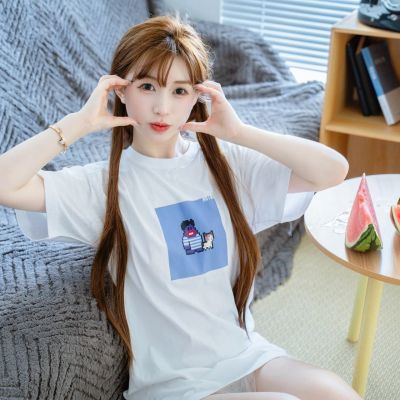 呆头猩#A0189白色纯棉T恤