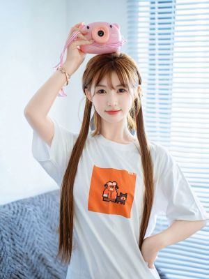 呆头猩#A0811白色纯棉T恤