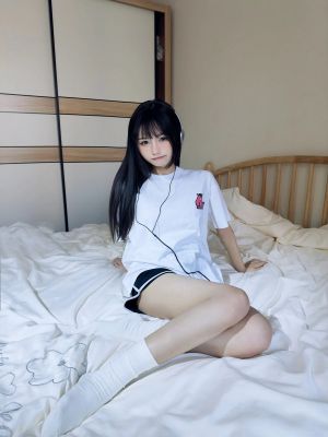 呆头猩#A0311纯棉白色落肩直喷T恤