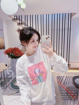 十三白头像#293 360g白色纯棉圆领卫衣