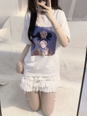 十三白后宫三千佳丽嬷嬷1080白色纯棉T恤