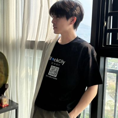 【BlockCity上海】L-落肩T恤-黑色-烫画