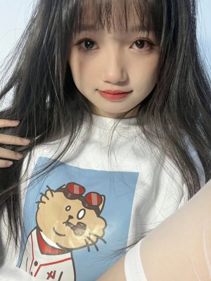 中华小橘猫#00007 360g白色纯棉圆领卫衣