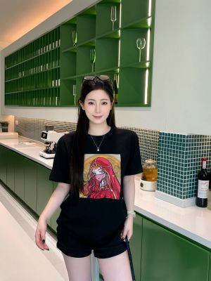 超元少女Reva#034舞娘for芽芽黑色纯棉T恤