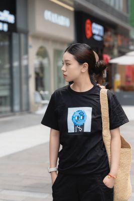 NOUNS#1718黑色纯棉T恤
