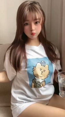 中华小橘猫白色纯棉T恤