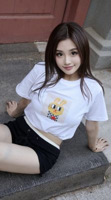 LiL Tu#5白色纯棉T恤