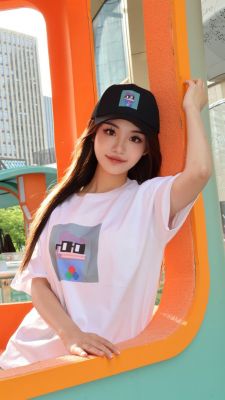 NOUNS#2100纯棉白色落肩直喷春夏男女短袖圆领T恤