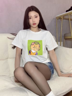 中华小橘猫#08096白色纯棉T恤