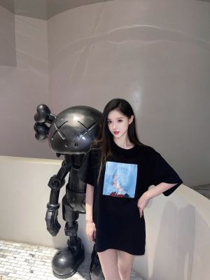 虚拟数字人张梓伶Z-03黑色纯棉春夏男女T恤